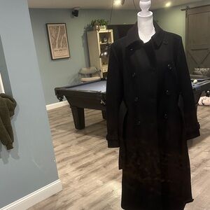 Like New Cole Haan Black Double-Breasted Women's Coat